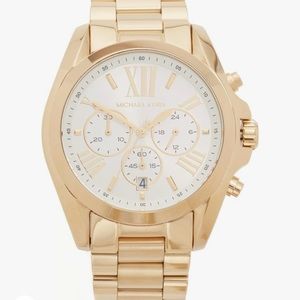 Michael Kors Bradshaw Women's oversized Watch Stainless Steel Chronograph gold